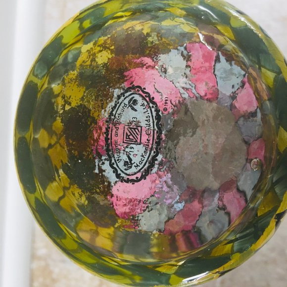 RARE Retired 1993 MacKenzie-Childs Glass Carafe/Vase - Picture 7 of 7